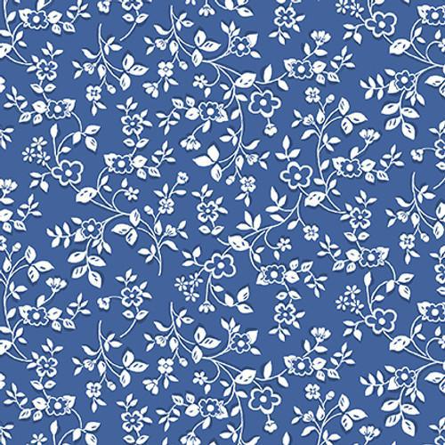 Blank Quilting - Anthem by Satin Moon Designs - Mini Floral Med. Blue - 2481 76