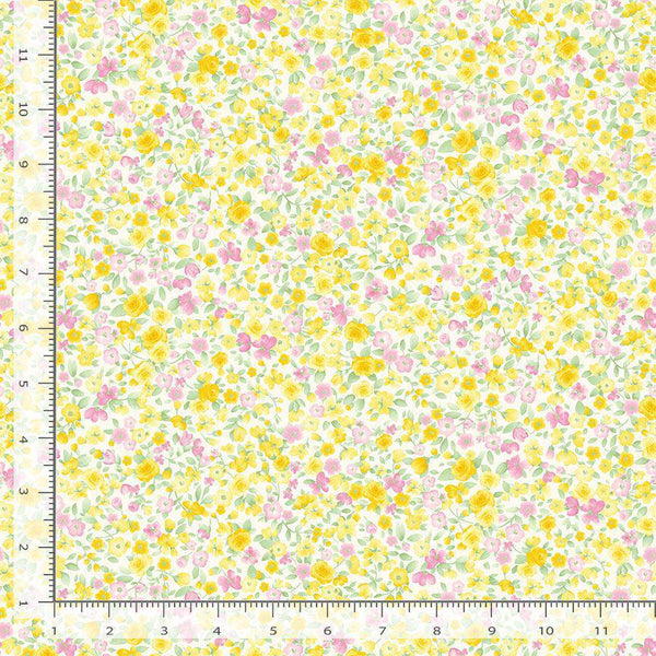 TINY ANTIQUE FLORAL ROSE-CD2257  BUTTER