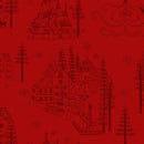 Marcus Fabrics Nordic Christmas Village Red R441953D RED