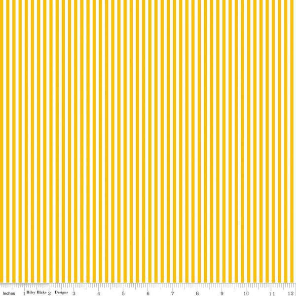 Riley Blake Designs Stripes by the RBD Designers - 1/8" Stripe Mustard - C495 Mustard - Sewjersey.com