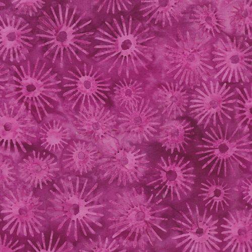 Island Batik Summer Twilight Woodblock Bloom - Pink Valentino