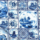 Michael Miller Spring in Delft Delft Tilework Blue DCX12236-BLUE-D - Sewjersey.com