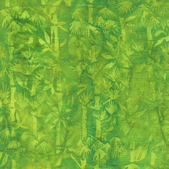 Bamboo Sprigs-Green Apple Island Batik