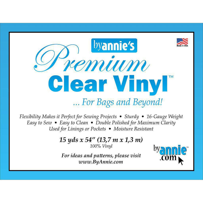 Vinyl, clear - 16" x 54" - 16 gauge By Annie - Sewjersey.com