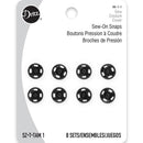 Sew On Snaps-Sz 1-8ct/Black - Dritz - 80-1-1 - Sewjersey.com