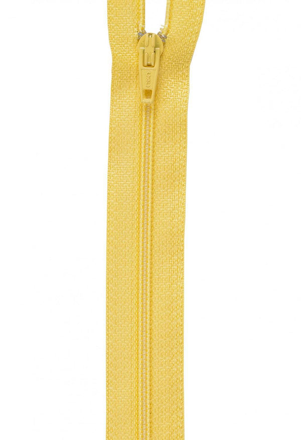 Coats and Clark All Purpose Sun Yellow 9 In Zipper - F.72-9-7250 - Sewjersey.com