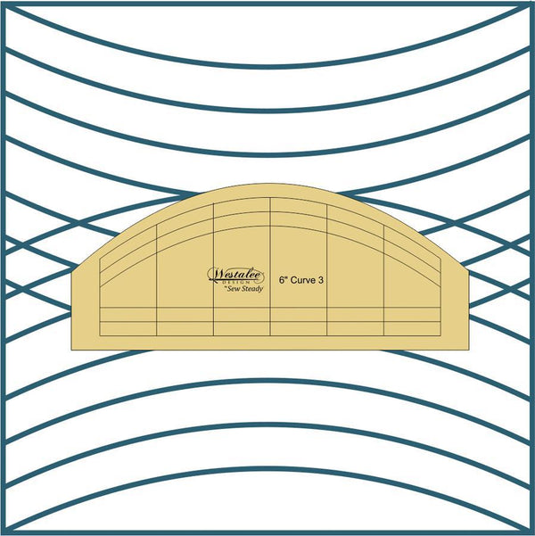 Westalee Design - 6″ Curve Templates 6-3 High Shank WT-C6-HS