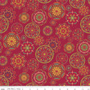 Riley Blake Designs Indigo Garden by Heather Peterson - Red Indigo Garden Mandala - C11271 RED - Sewjersey.com