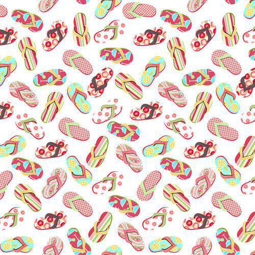 Blank Quilting - Let's Flamingle by Sundance Studios - Flip Flops - 12688 01 - Sewjersey.com