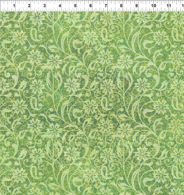 Garden of Dreams II - Floral Vines - Green 5JYR-2