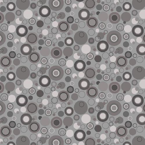 Henry Glass Bubble Dot  Basics 9612-90 Gray
