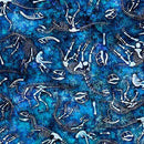 Savage Kingdom Dino Bones Blue QT Fabrics 31737 B 100% Cotton Fabric 44/45" wide - Sewjersey.com