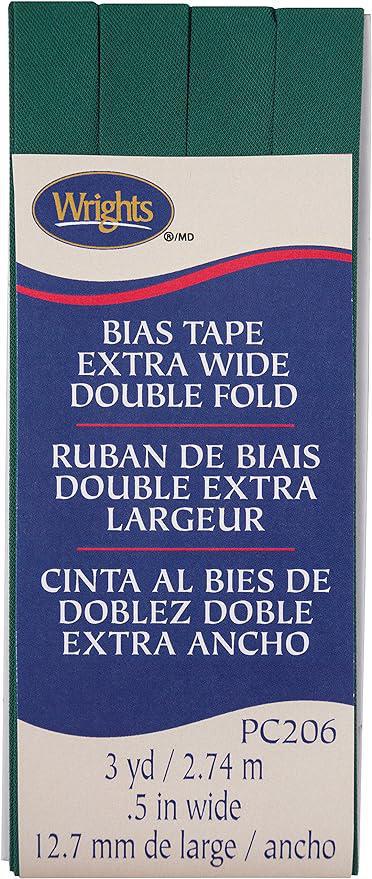 Wrights Extra Wide Double Fold Bias Tape Hunter 3 Yards - Sewjersey.com