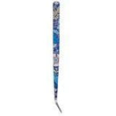 Fine Point Tweezers Blue Woodblock Floral