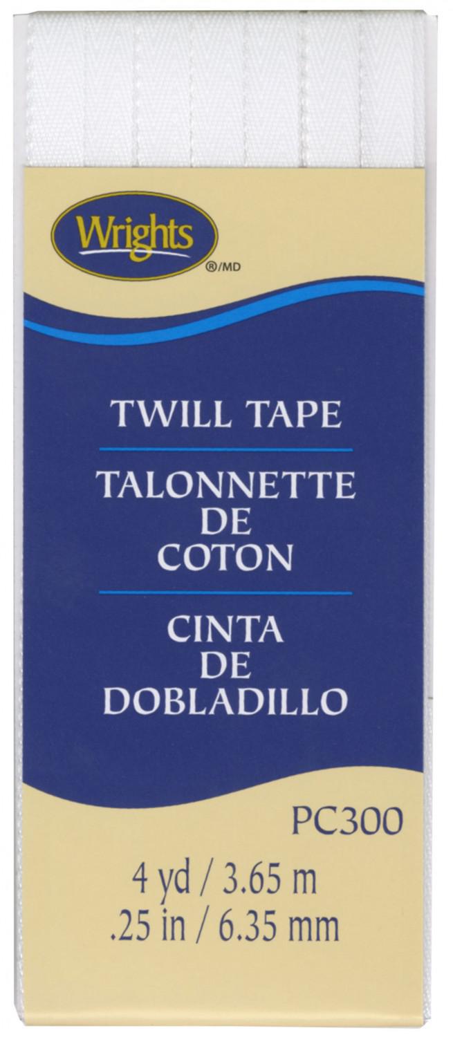 Wrights Twill Tape 1/4in White 4 Yards - Sewjersey.com