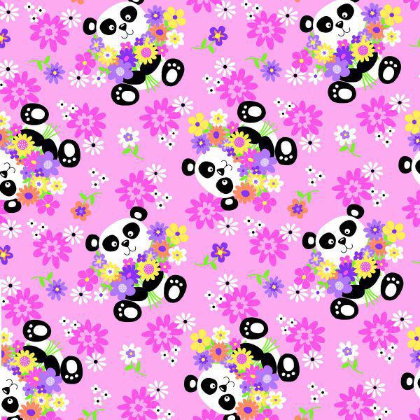 AE Nathan Comfy Prints Pandas Pink Flannel 0818 22 - sewjersey.com