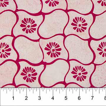 Banyan Batiks Daisy Chain Magenta 80136-28 Clearance fabric
