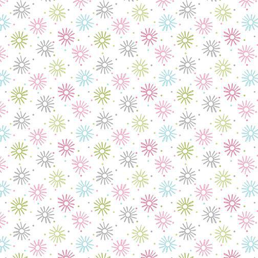 Benartex Adorable Alphabet by Jessica Flick - Pinwheel Pink/White - 13022 21 -  sewjersey.com