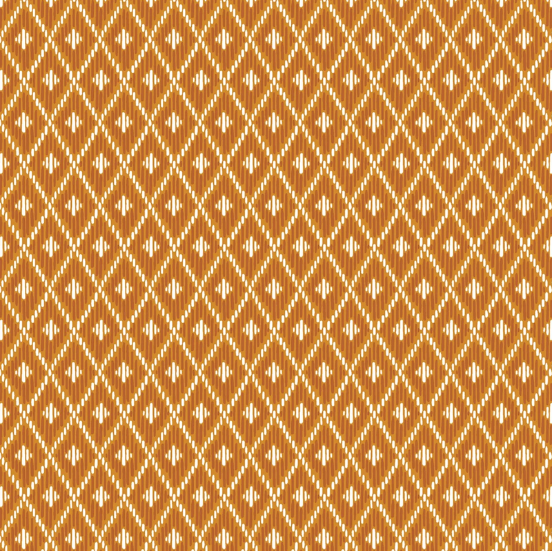 Benartex Hello Fall by Jessica Flick Autumn Ikat Tangerine 13013 36 - Sewjersey.com