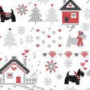 Benartex Knit and Caboodle Snow in Love White - 12759-09