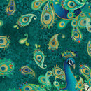 Benartex Peacock Symphony Allover Teal 13486 85