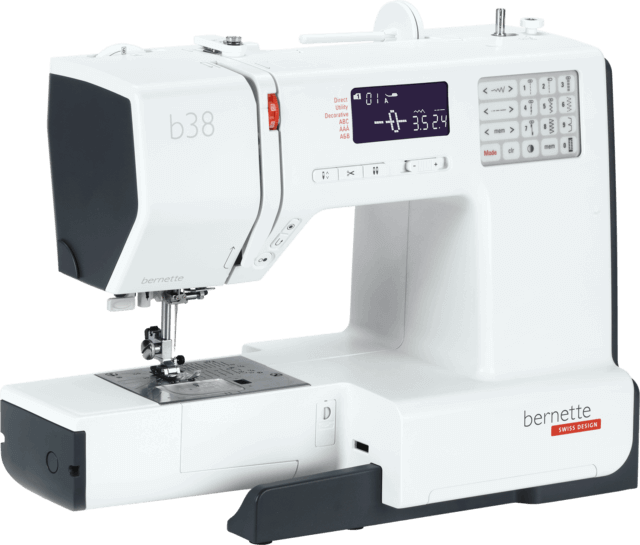 Bernette 38 Sewing Machine with accessory tray removed - sewjersey.com