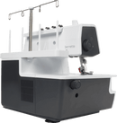 Bernette 42 Funlock 4 Thread 3 Needle Coverstitch Machine Back View showing the spool stands - sewjersey.com