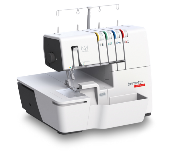 Bernette 64 AIRLOCK Front Angled View - sewjersey.com