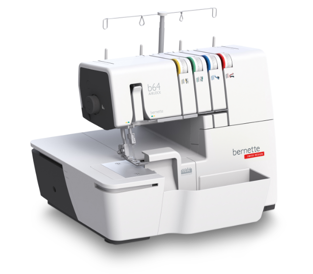 Bernette 64 AIRLOCK Front Angled View - sewjersey.com