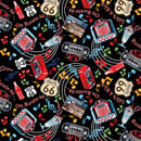 Blank Life's a Kick... Jukebox and Musical Notes - Black - 1660 99