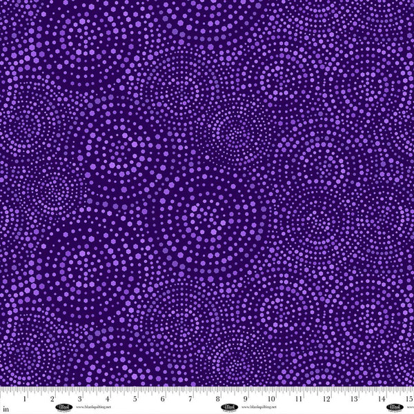 Blank Quilting 4185-55 Purple Hexi-Dots 108" Wide 100% Cotton Fabric Satin Moon Designs