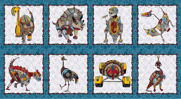 Blank Quilting Dino Punk Panel Patches 1258 70