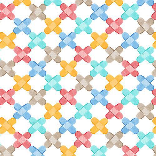 Blank Quilting Doctors are Everyday Heroes Bandaids White - 1929 01