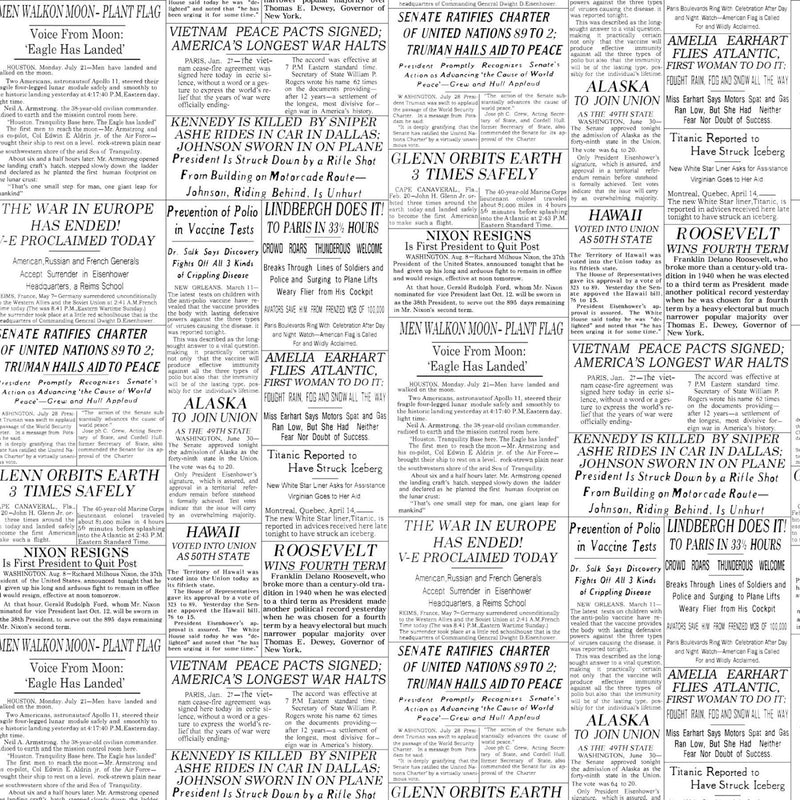 Blank Quilting Headliner Black and White Words BQI3972-WHI - sewjersey.com