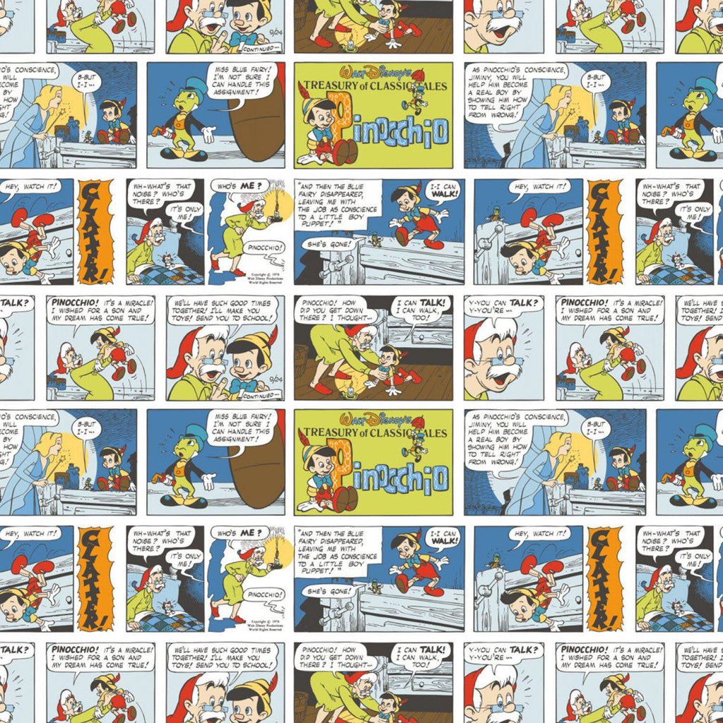Disney Panel Camelot Fabrics - Disney Panels - Pinocchio Comic - 85340103-01