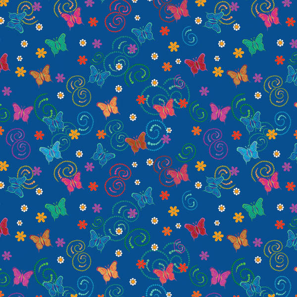 Camelot Fabrics Truth Collection Butterfly Metamorphosis Blue 57240104-03