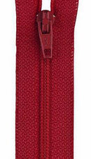 Coats and Clark All Purpose Polyester Coil Zipper Red 14 in F72/14/128 - sewjersey.com