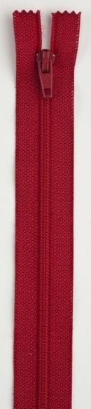 Red zipper on a white background
