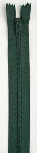 Deep Green Zipper on a White background