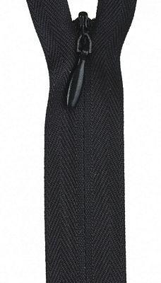 Coats and Clark Invisible Zipper 7-9" Black F84/7-9/2 - sewjersey.com