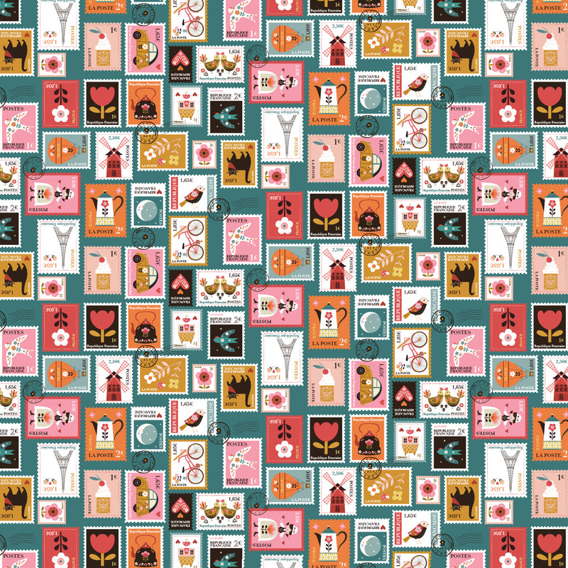 Dashwood Studio Bon Voyage Vintage Postage Stamps DABON2524-V11 - sewjersey.com