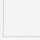 White on White Plaid Fabric with a ruler for scale
