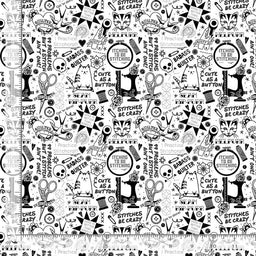 Dear Stella Quilty Helpurrs Pardon my Puns White STELLA-DPJ3352 WHITE 100% Cotton Fabric 44/45" wide - image 1