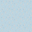 Small Seahorses on a Light Blue Background with bubbles and stars
