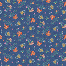 Floral pattern on a blue background