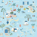 Dear Stella Wanderlust La Vacation Pool STELLA-D3424 POOL 100% Cotton Fabric Digital Print 44/45" wide