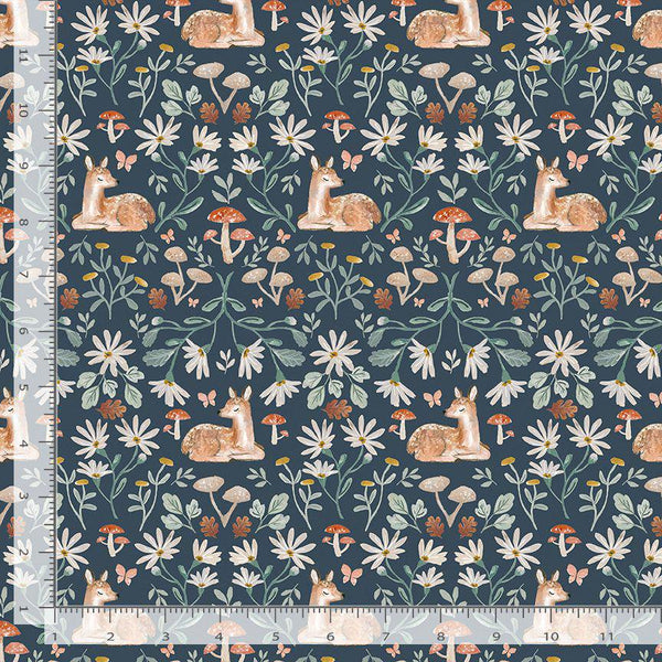 Dear Stella Willow by Clara Jean Sleepy Fawn Multi STELLA-DCJ3011 MULTI with measurements - sewjersey.com