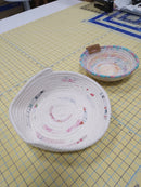 Samples of the completed decorative rope bowls that students will complete in this class. 