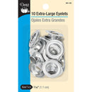 Dritz 10 Extra-Large Eyelets Silver 661-65 - sewjersey.com