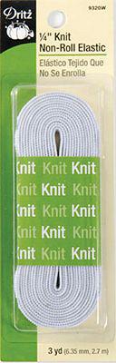 Dritz 1/4" Knit Non-Roll Elastic 3 Yards 9320W - sewjersey.com